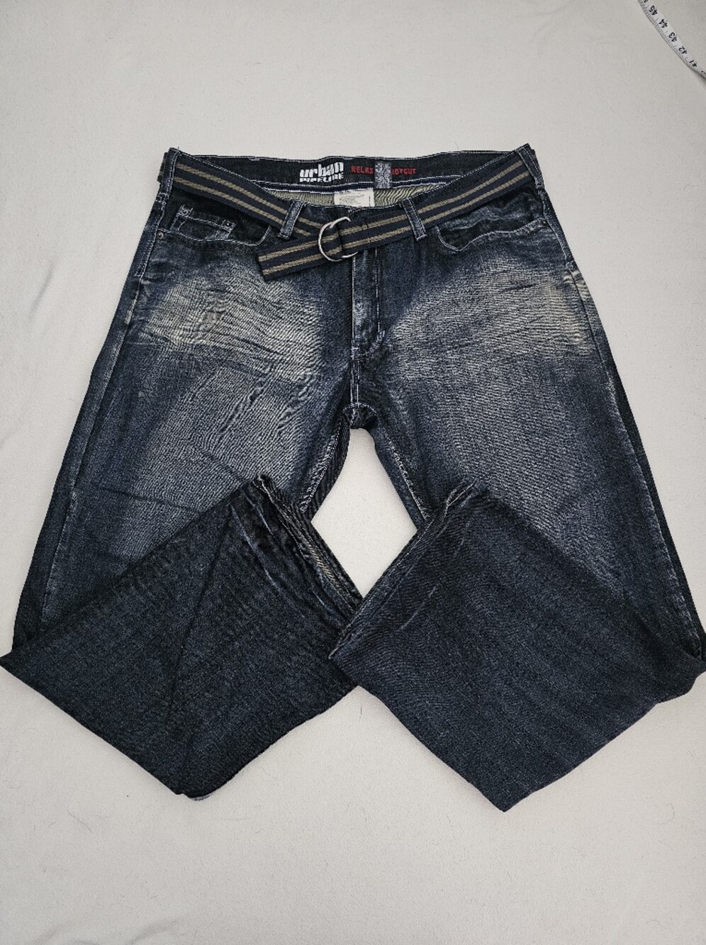 NEW! URBAN PIPELINE 100% Cotton Men’s Relaxed Bootcut Jeans Dark Blue Sz W38/L30